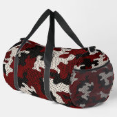 Nebraska Scarlet & Cream Cornfield Camo Duffle Bag (Rechte Ecke)