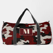 Nebraska Scarlet & Cream Cornfield Camo  Duffle Bag (Rückseite)