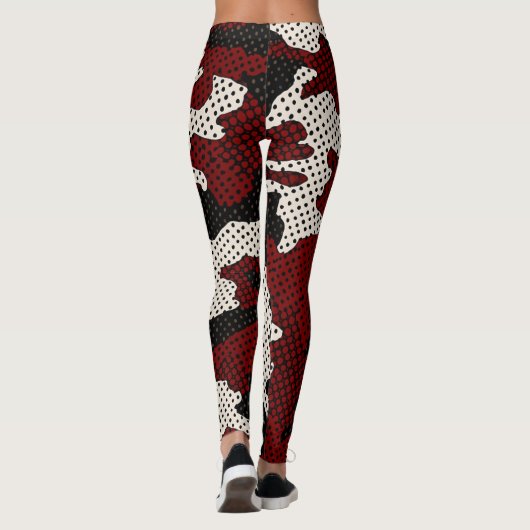 Nebraska Scarlet & Cream Cornfield Camo Leggings (Rückseite)