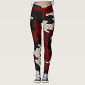 Nebraska Scarlet & Cream Cornfield Camo Leggings (Vorderseite)