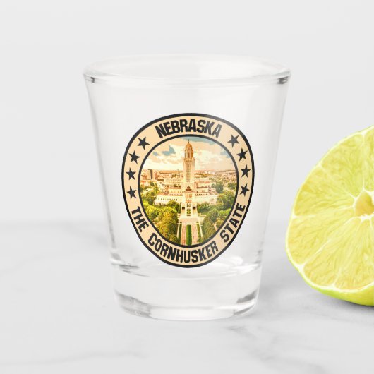 Nebraska Schnapsglas (Vorderseite)
