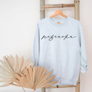 Nebraska Script Staat Women's Sweatshirt