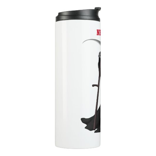 Nebraska-Sensenmann Thermosbecher (Nach links gedreht)