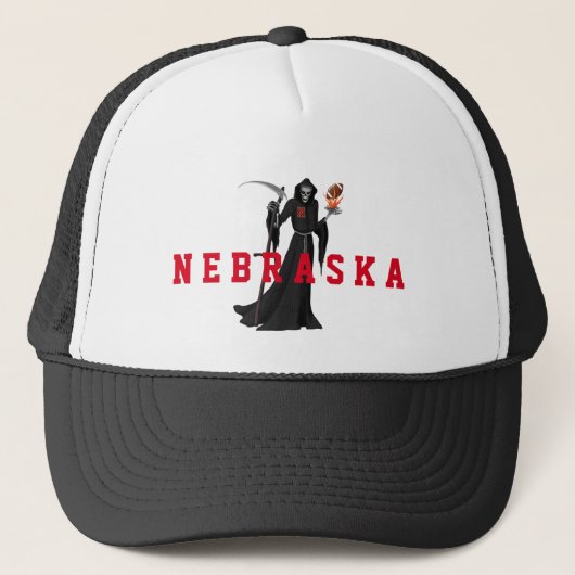 Nebraska-Sensenmann Truckerkappe (Vorderseite)