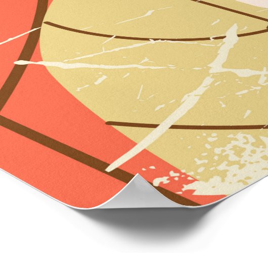 Nebraska Sleeping Fox Vintage Reiseplakat Poster (Ecke)