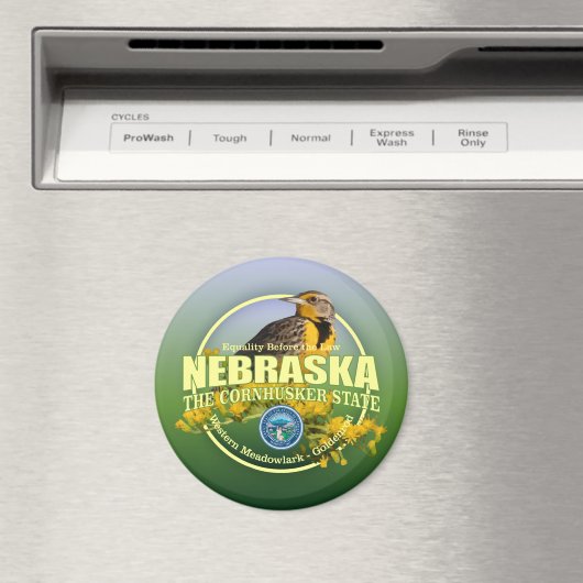 Nebraska Staat Bird & Blume Magnet (In Situ (Geschirrspüler))