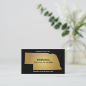 Nebraska Staat Business Card Metallic Gold Visitenkarte (Stehend Vorderseite)