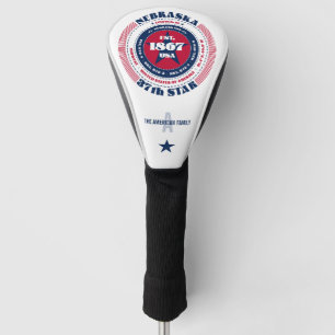 Nebraska Staat Circle Custom Golf Head Cover Headcover