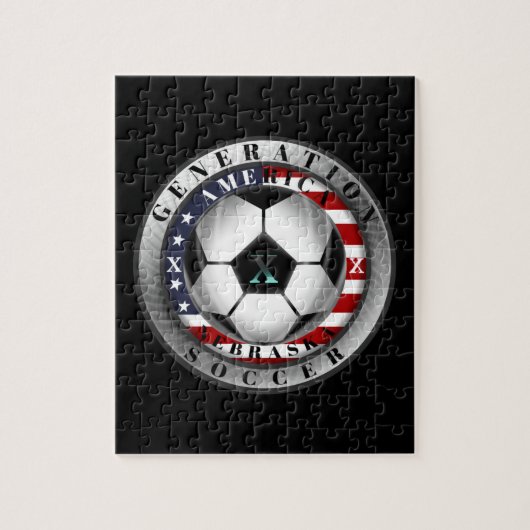 Nebraska Staat Generation X American Soccer. Puzzle (Vertikal)