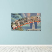 Nebraska (Staat Hauptstadt/Blume) Leinwanddruck (Insitu (Holzboden))