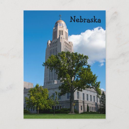 Nebraska Staat Hauptstadt Gebäude Postkarte (Vorderseite)
