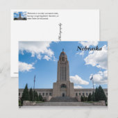 Nebraska Staat Hauptstadt Postkarte (Vorne/Hinten)