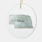 Nebraska Staat Illustration Keramik Ornament (Links)