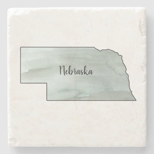 Nebraska Staat Illustration Steinuntersetzer (Vorderseite)