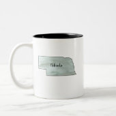 Nebraska Staat Illustration Zweifarbige Tasse (Links)