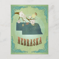 Nebraska Staat Map - Green