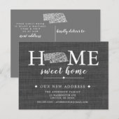 NEBRASKA Staat Moving Announcement Post Card Ankündigungspostkarte (Vorne/Hinten)