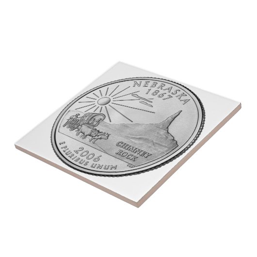 Nebraska Staat Quarter Fliese (Seite)