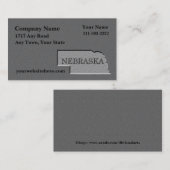 Nebraska Staat Visitenkarte geschnitzter Stein Aus (Vorne/Hinten)