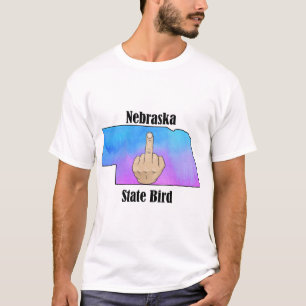 Nebraska Staat Vogel T - Shirt Mittelfinger