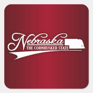 Nebraska Staat von mir Quadratischer Aufkleber