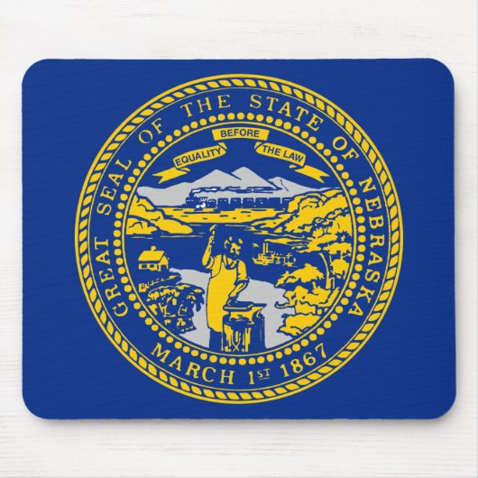 Nebraska-Staats-Flagge Mousepad (Vorne)