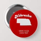 NEBRASKA-STAATS-MOTTO-T - SHIRT T - Shirt Button (Vorne & Hinten)