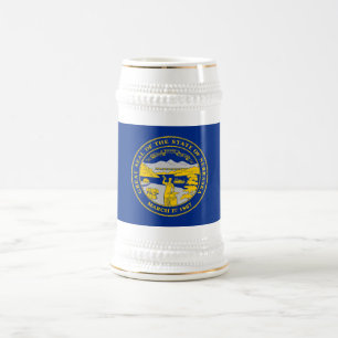 Nebraska Staatsflagge Bierglas