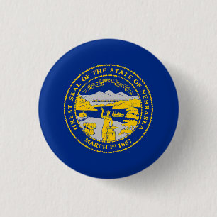 Nebraska Staatsflagge Button