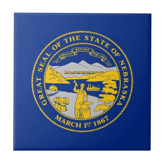 Nebraska Staatsflagge Fliese (Vorderseite)