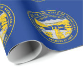 Nebraska Staatsflagge Geschenkpapier (Rolleneckpunkt)