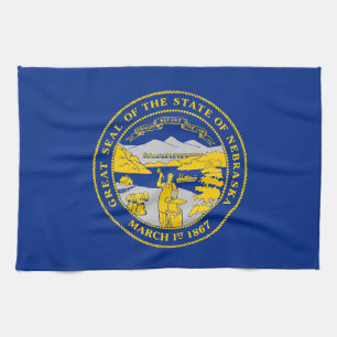 Nebraska Staatsflagge Geschirrtuch