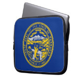 Nebraska-Staatsflagge Laptopschutzhülle (Vorderseite Links)