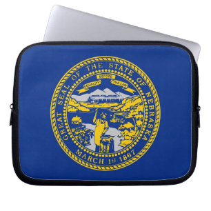 Nebraska-Staatsflagge Laptopschutzhülle