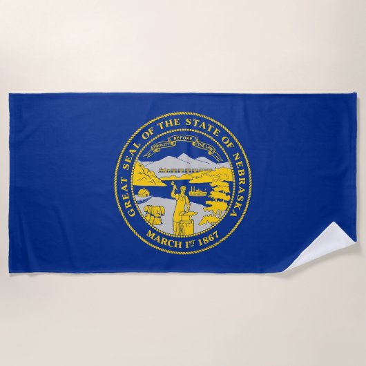 Nebraska Staatsflagge Strandtuch (Vorderseite)