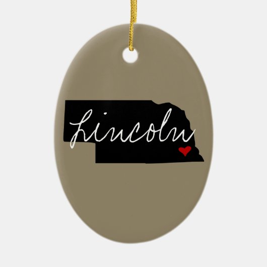 Nebraska-Stadt Keramikornament (Vorne)