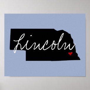 Nebraska-Stadt Poster