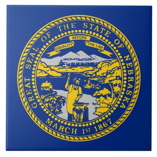 Nebraska State Flag Tile Fliese (Vorderseite)