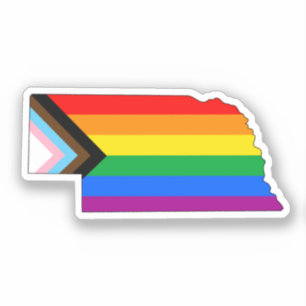 Nebraska State Pride LGBTQ Progress Pride Aufkleber