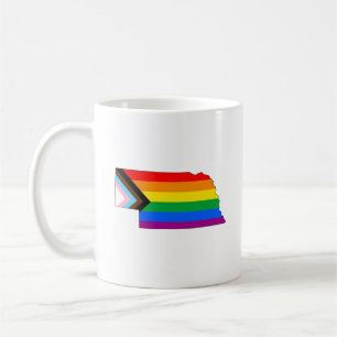 Nebraska State Pride LGBTQ Progress Pride Kaffeetasse