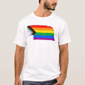 Nebraska State Pride LGBTQ Progress Pride T-Shirt (Vorderseite)
