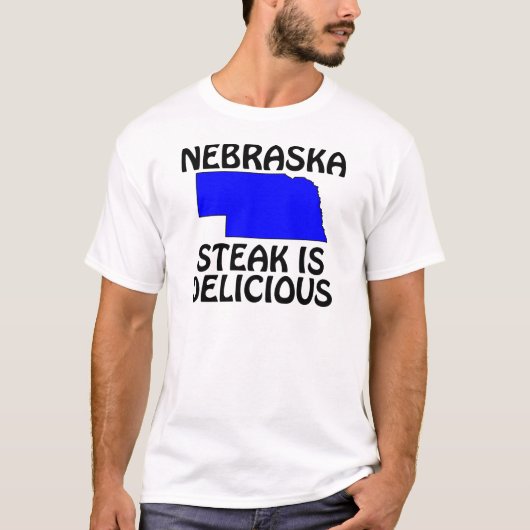 Nebraska - Steak ist köstlich T-Shirt (Vorderseite)