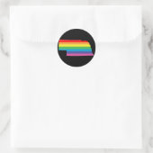 nebraska Stolz. Runder Aufkleber (Tasche)