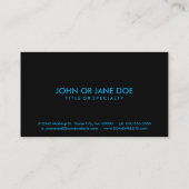 Nebraska-Stolz Visitenkarte (Rückseite)