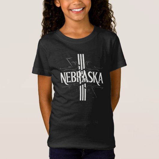 Nebraska Stripe Girls’ Fine Jersey T-Shirt (Vorderseite)