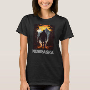 Nebraska Sunset Retro 70er Vintages Wandern Campin T-Shirt