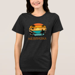 Nebraska: Surferparadies Tri-Blend Shirt