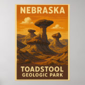 Nebraska Toadstool Geologic Park V01 Poster (Vorne)