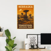 Nebraska Toadstool Geologic Park V01 Poster (Heimbüro)