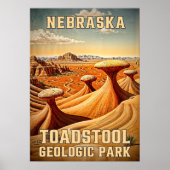 Nebraska Toadstool Geologic Park V02 Poster (Vorne)